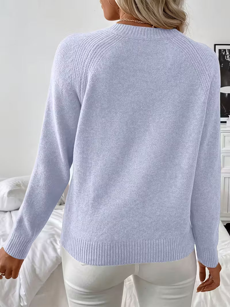 Hilarina | Long Sleeve Knitted Sweater