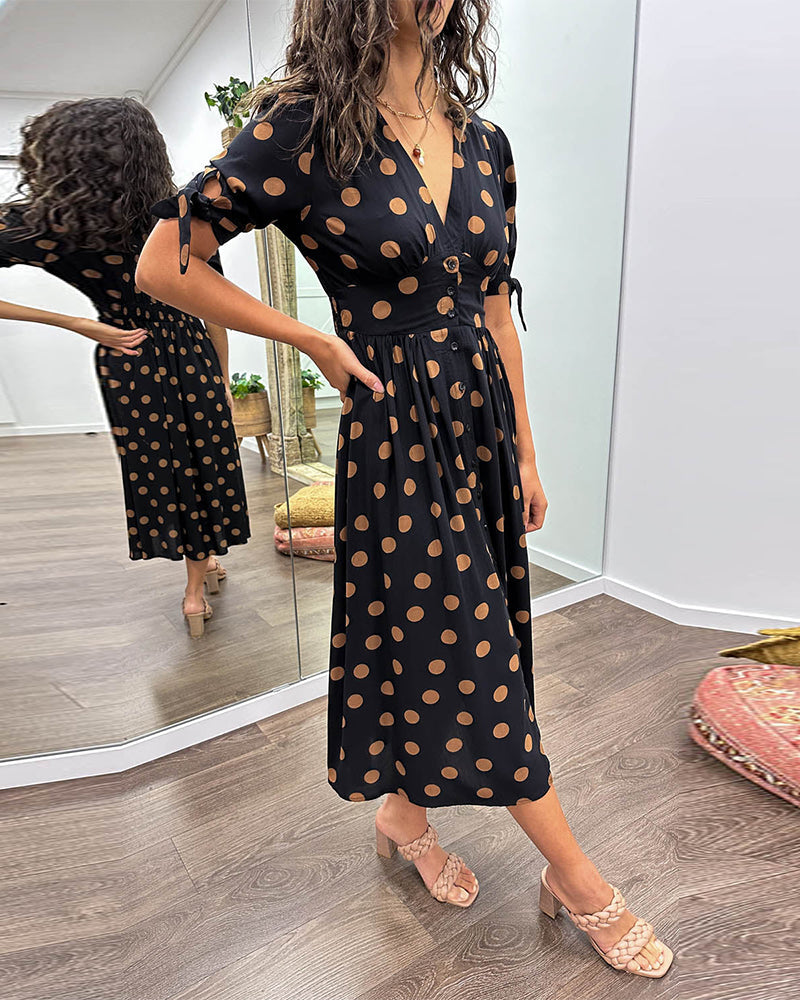 Daisy | Women's Polka Dot Dress with Flattering Fit and Classic Design