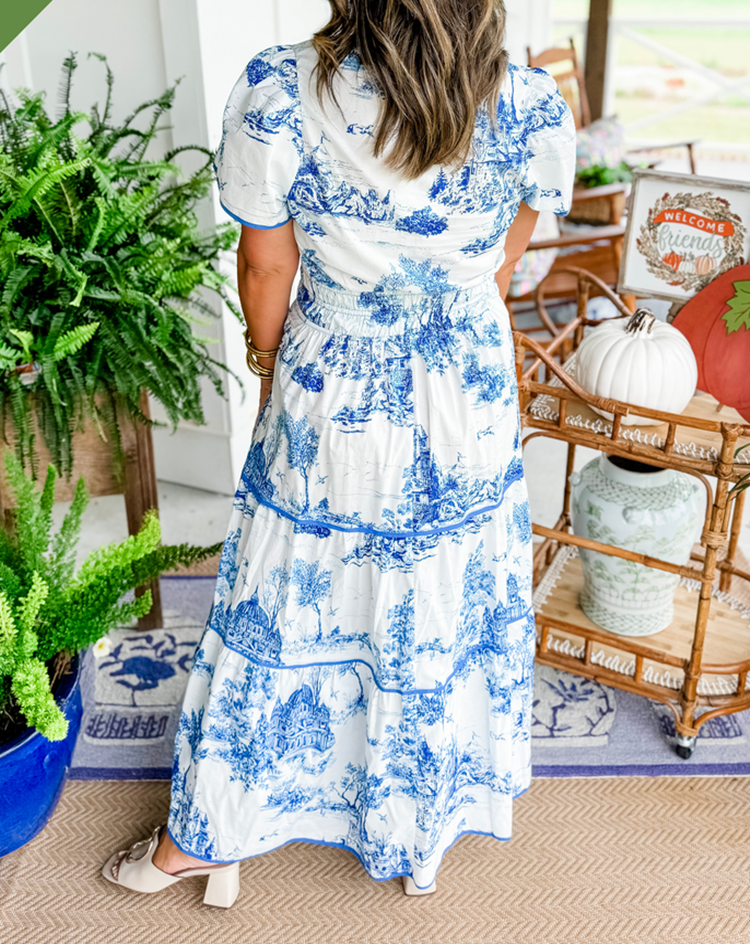 Felicity | Classic Toile Maxi Dress