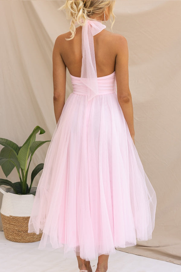 Bennett | Women's Tulle Dress with A-Line Silhouette and Sleeveless Design