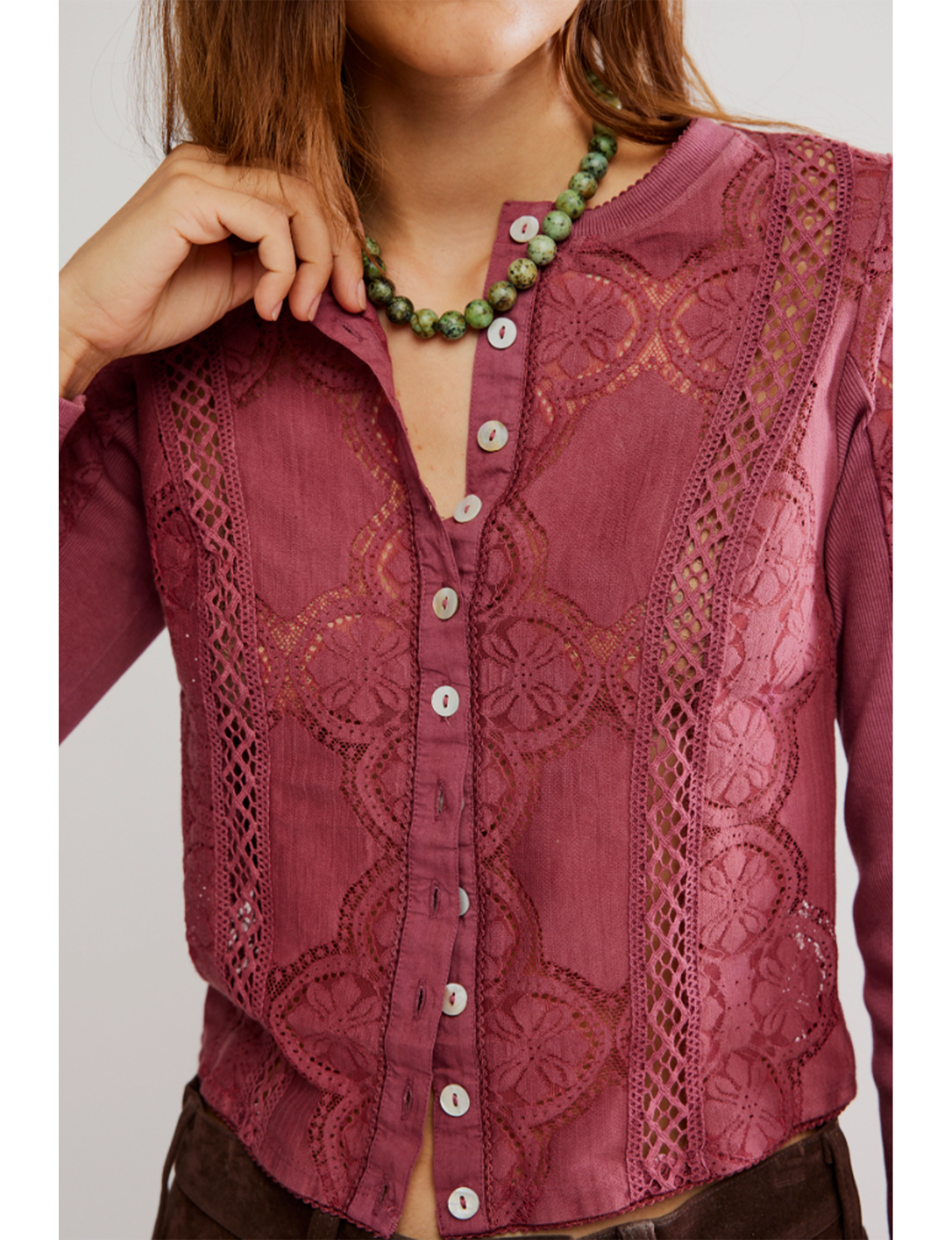 Jae Knit Long Sleeve, Crushed Berry