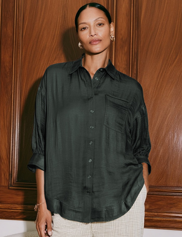 Adelena Blouse, Forest Green