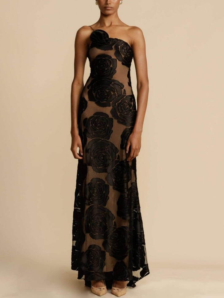 Alinae | Women's Floral Maxi Dress with Sleeveless Design and Flowing Skirt
