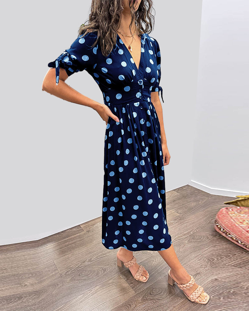 Daisy | Women's Polka Dot Dress with Flattering Fit and Classic Design