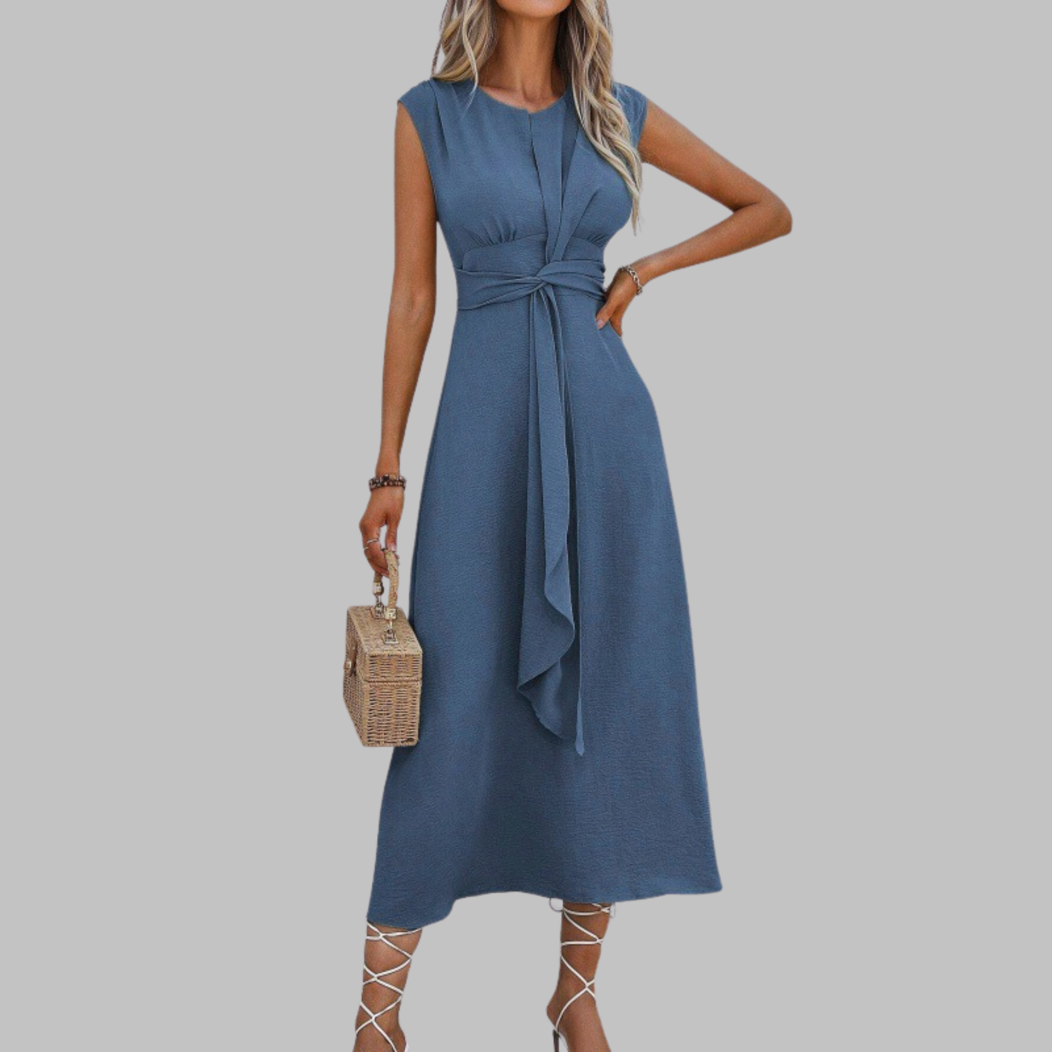 Claire | Women's Sleeveless Round Neck Maxi Dress with Flowing Design and Versatile Style