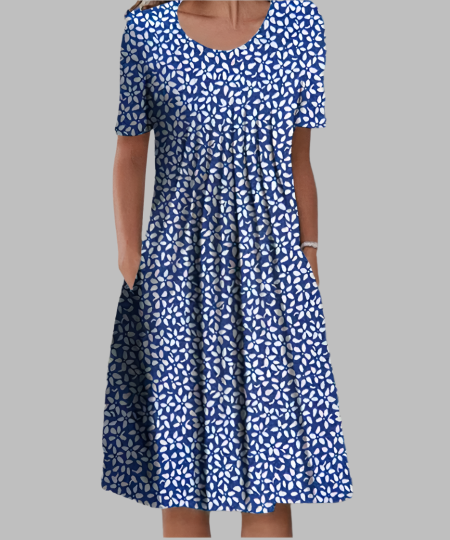 Aveline | Women's Midi Dress with Side Slit and Fitted Design