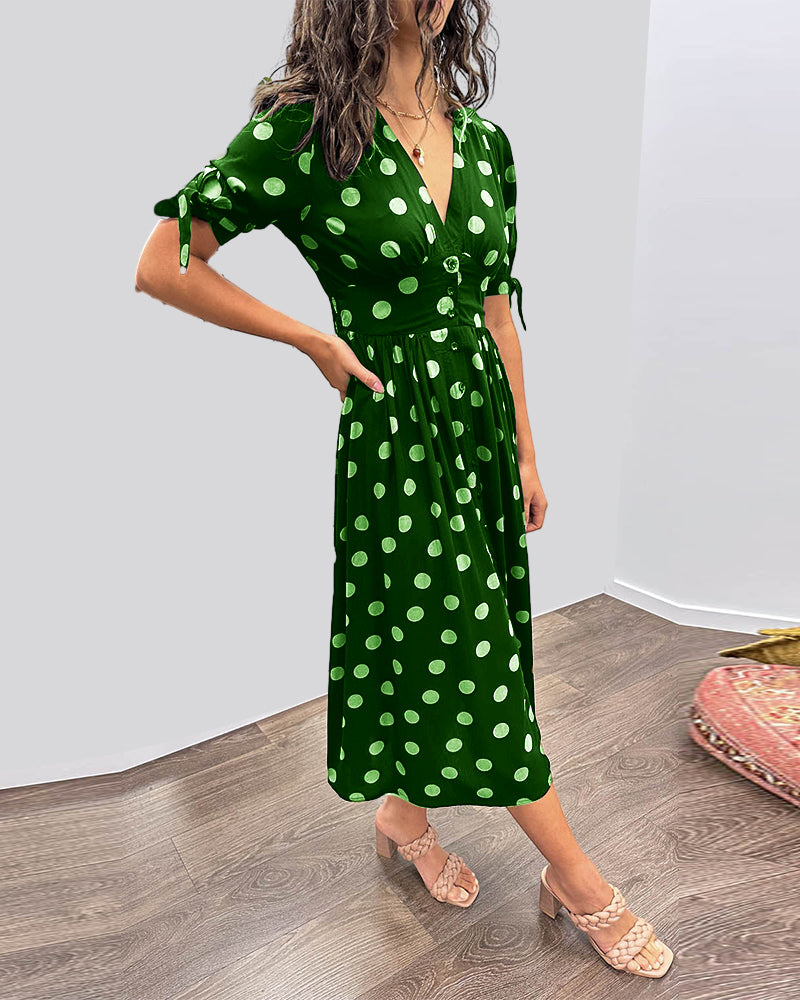 Daisy | Women's Polka Dot Dress with Flattering Fit and Classic Design