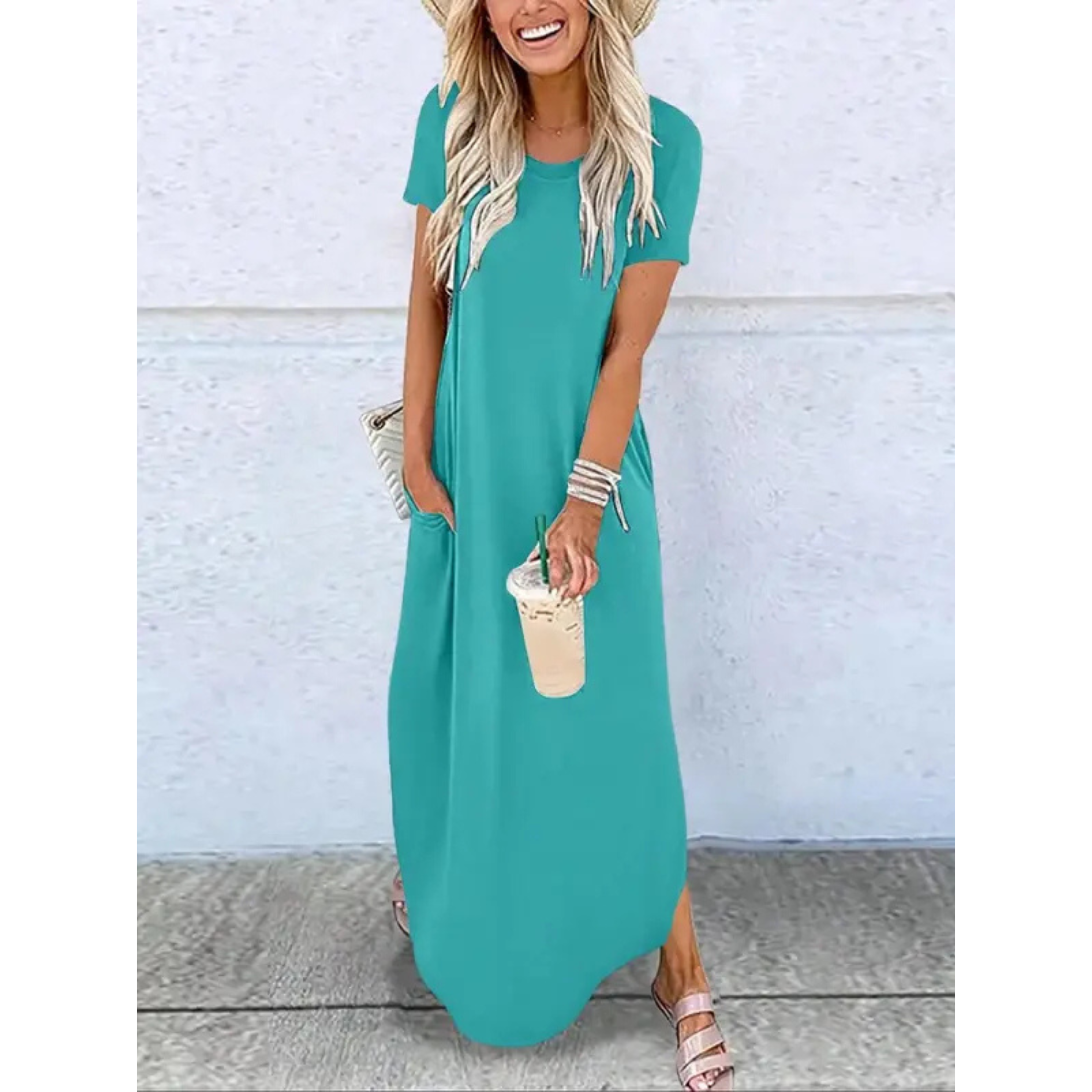 Dora | Casual Summer Round Neck Maxi Dress