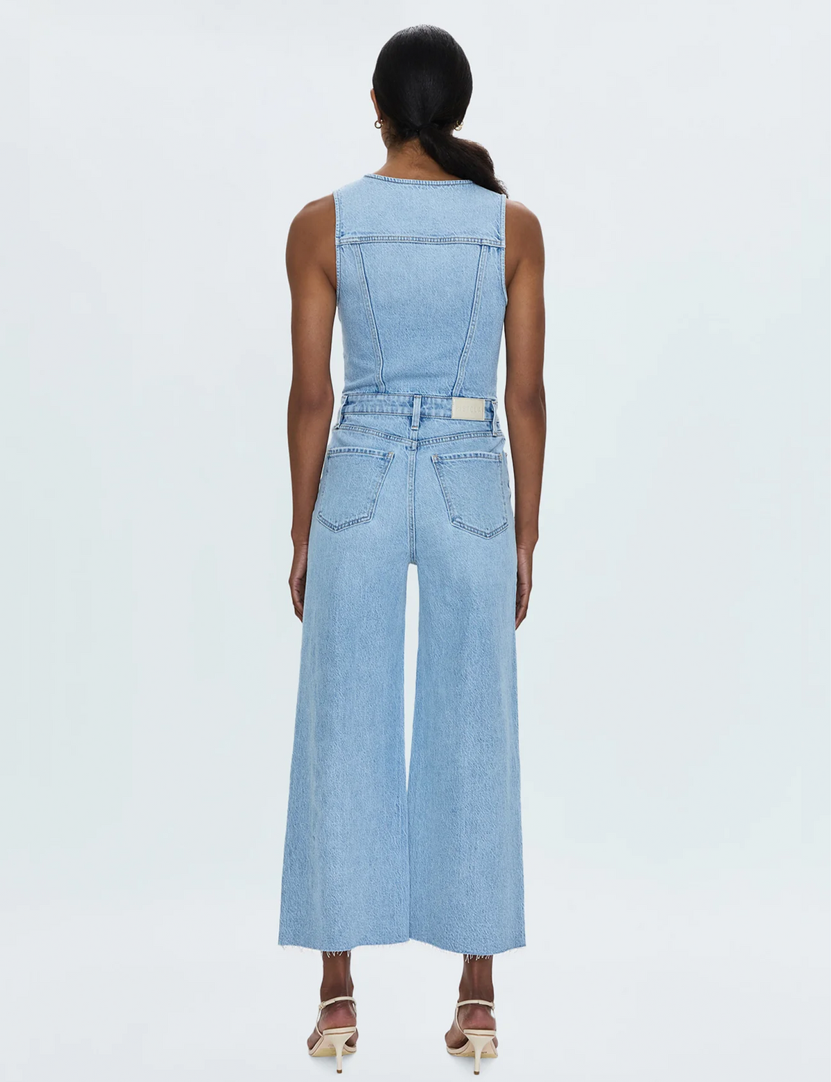 Aria Fitted Vest Cropped Jumpsuit, Priority