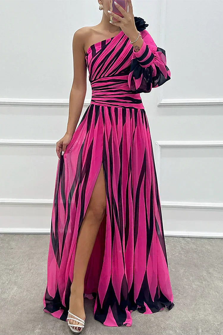 Elaria | Women's Asymmetric Maxi Dress with One Shoulder Design and Elegant Style