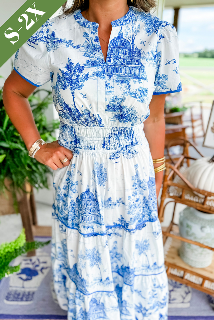 Felicity | Classic Toile Maxi Dress