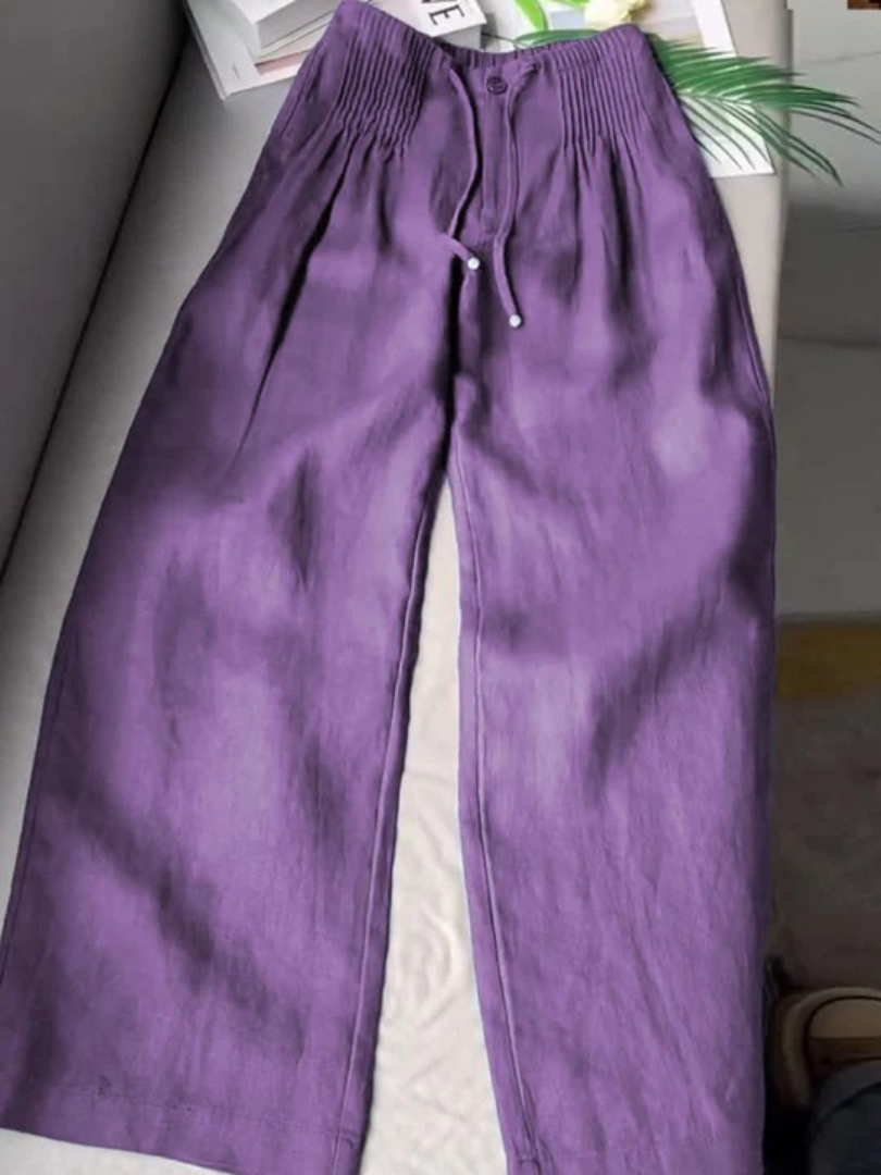 Elowen | Wide-Leg Trousers with Elastic Waist and Lightweight Fabric