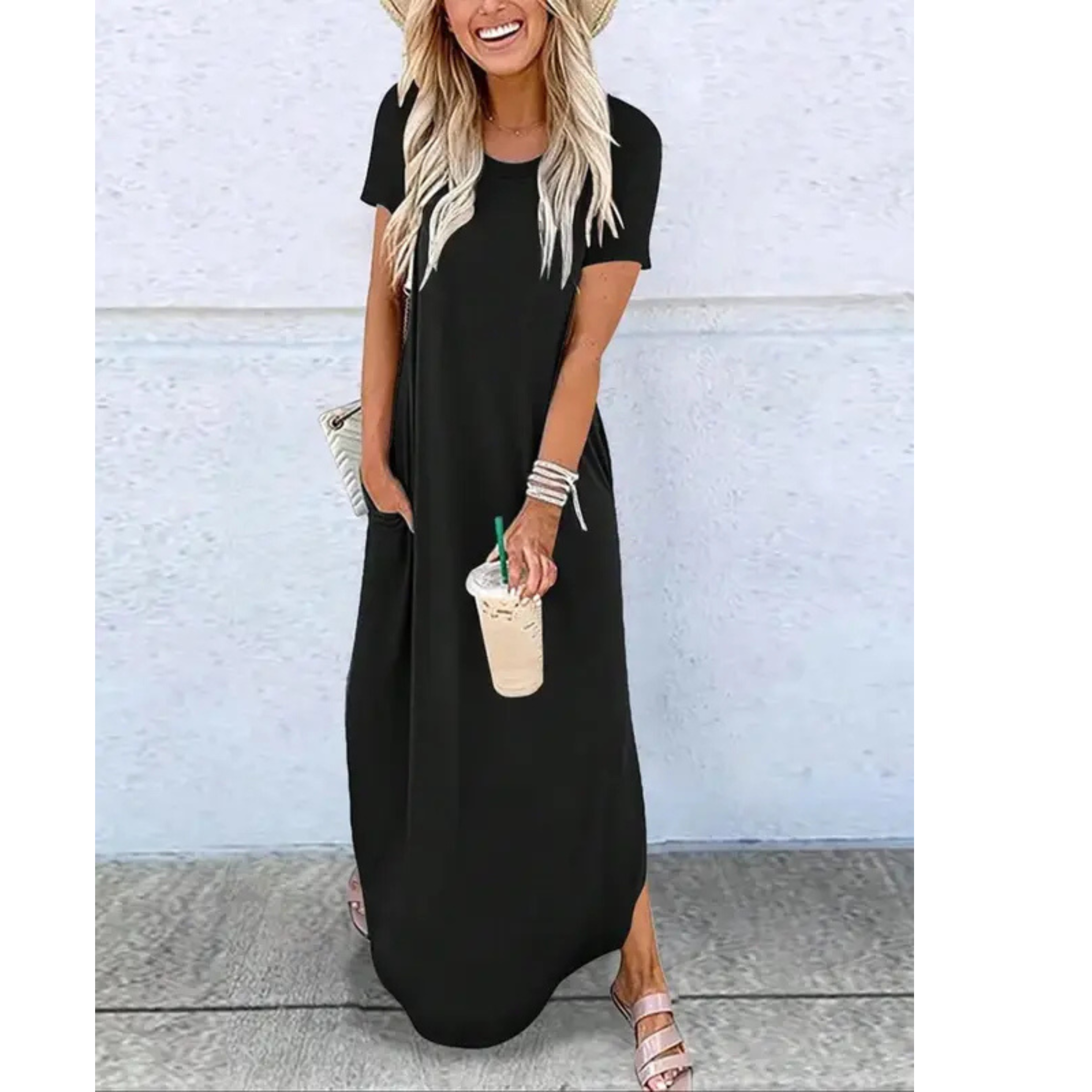Dora | Casual Summer Round Neck Maxi Dress