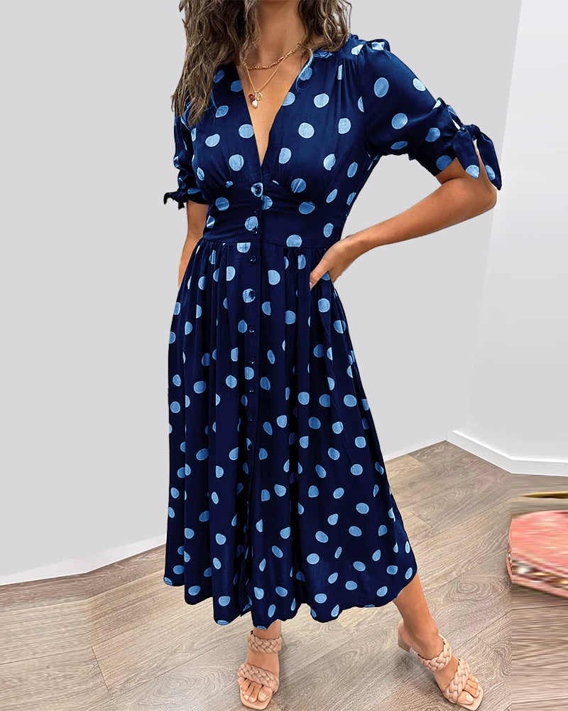 Daisy | Women's Polka Dot Dress with Flattering Fit and Classic Design