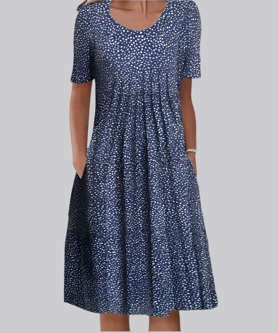 Aveline | Women's Midi Dress with Side Slit and Fitted Design