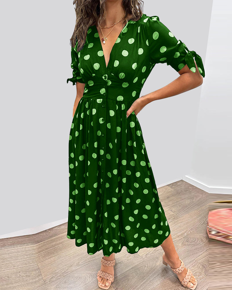 Daisy | Women's Polka Dot Dress with Flattering Fit and Classic Design