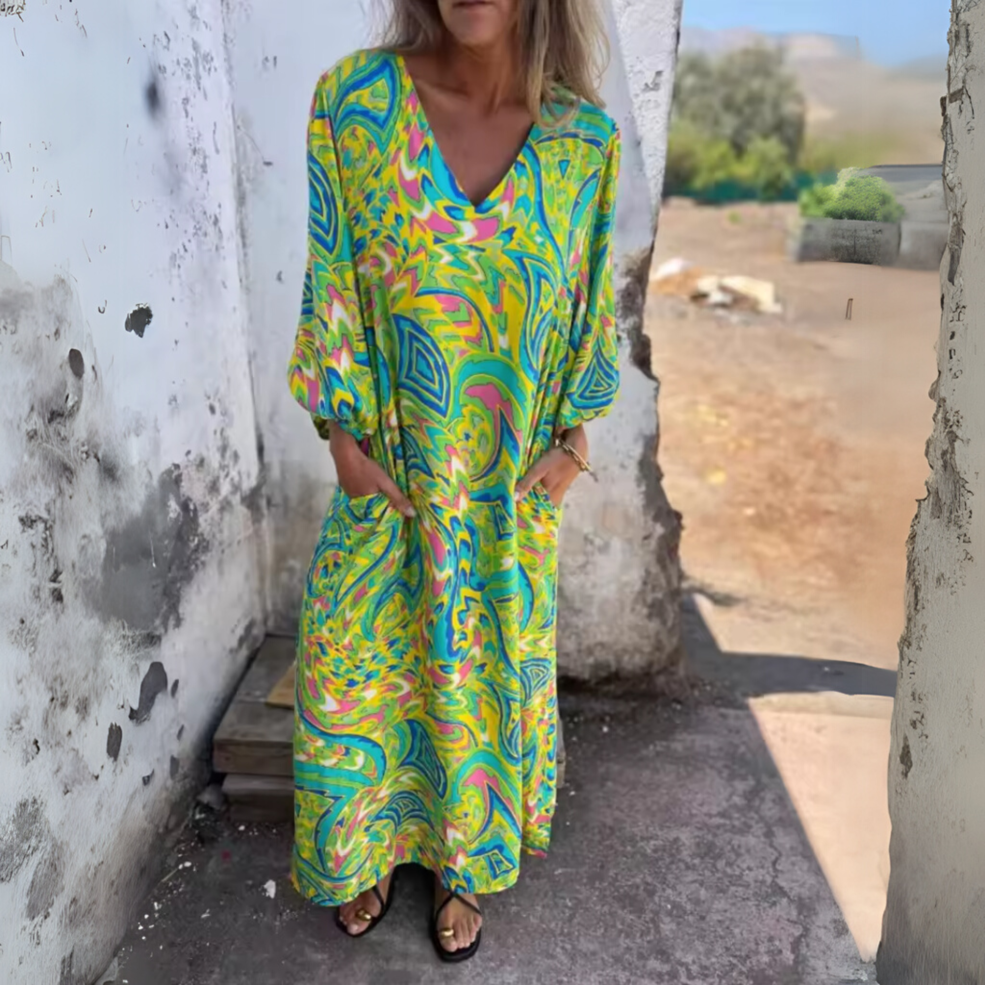 Felicity | Women's Spring Dress with Flowing Design and Lightweight Fabric