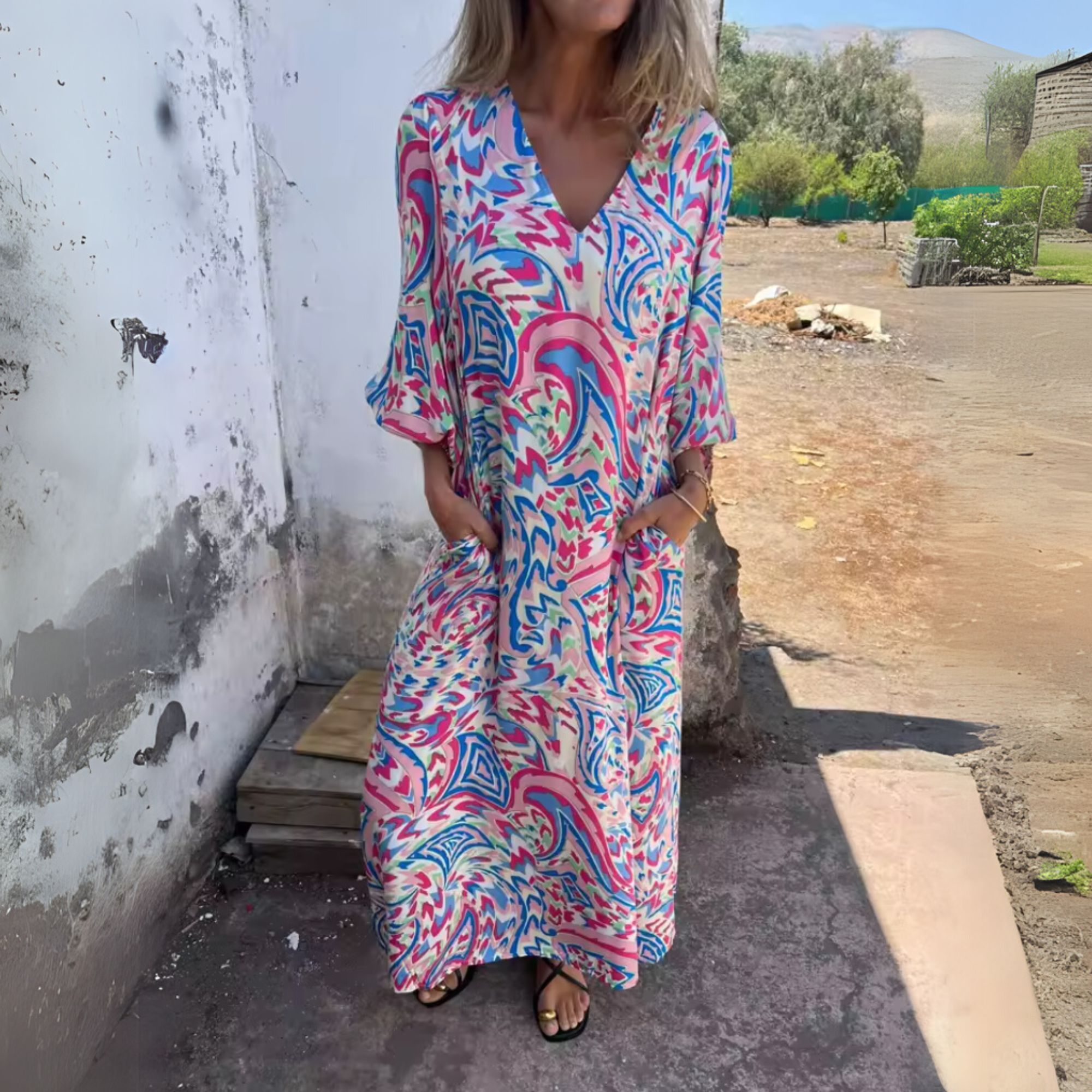 Felicity | Women's Spring Dress with Flowing Design and Lightweight Fabric
