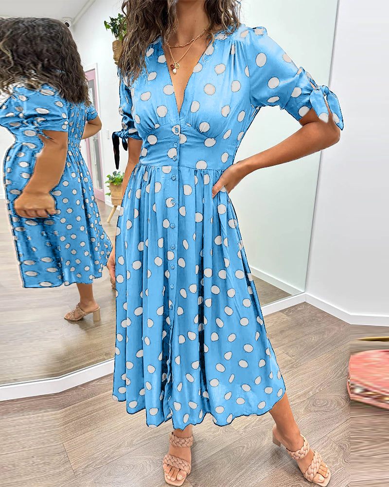 Daisy | Women's Polka Dot Dress with Flattering Fit and Classic Design