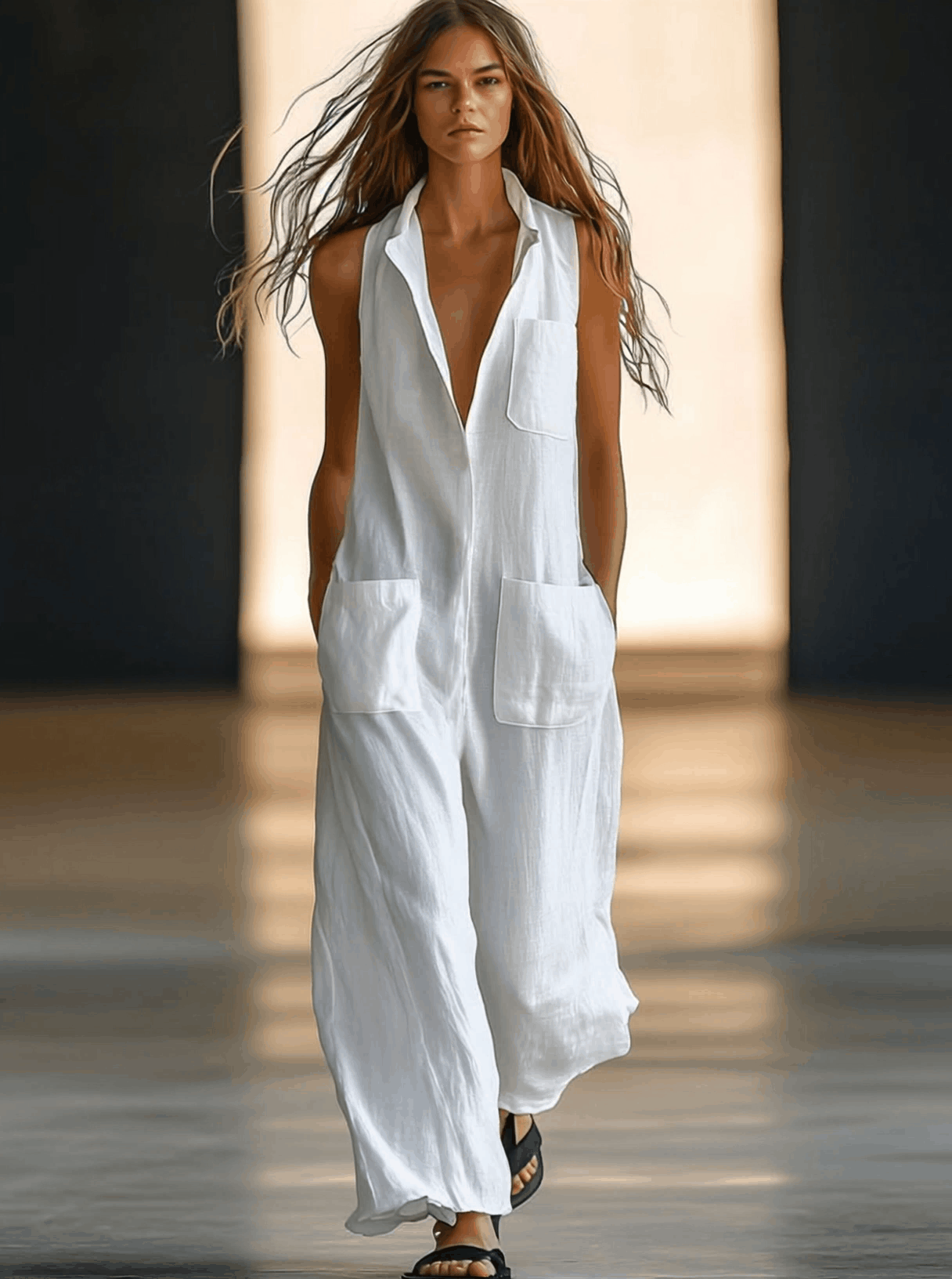 Emily | Women's Casual Retro Sleeveless Jumpsuit