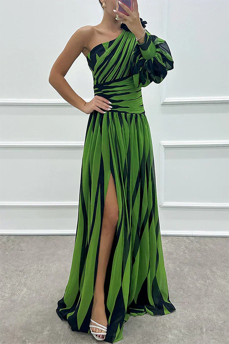 Elaria | Women's Asymmetric Maxi Dress with One Shoulder Design and Elegant Style