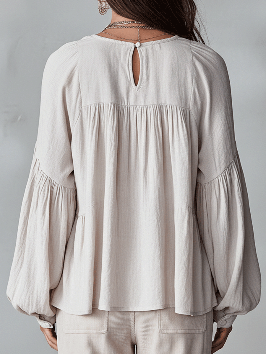 Clara | Women's Long Sleeve Bohemian Loose Fit Blouse