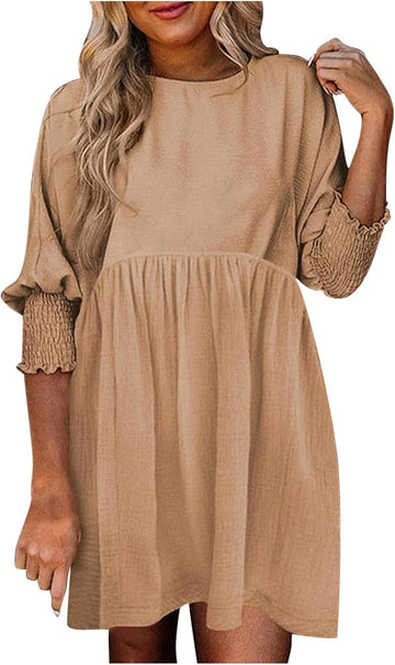 Caprielle | Women's Summer Day Dress with Ruched Design and Adjustable Straps
