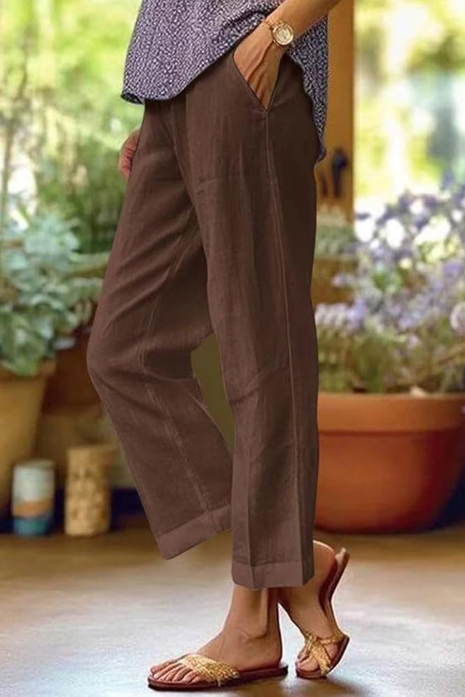 Aveline | Lightweight Summer Trousers with Breathable Fabric and Relaxed Fit