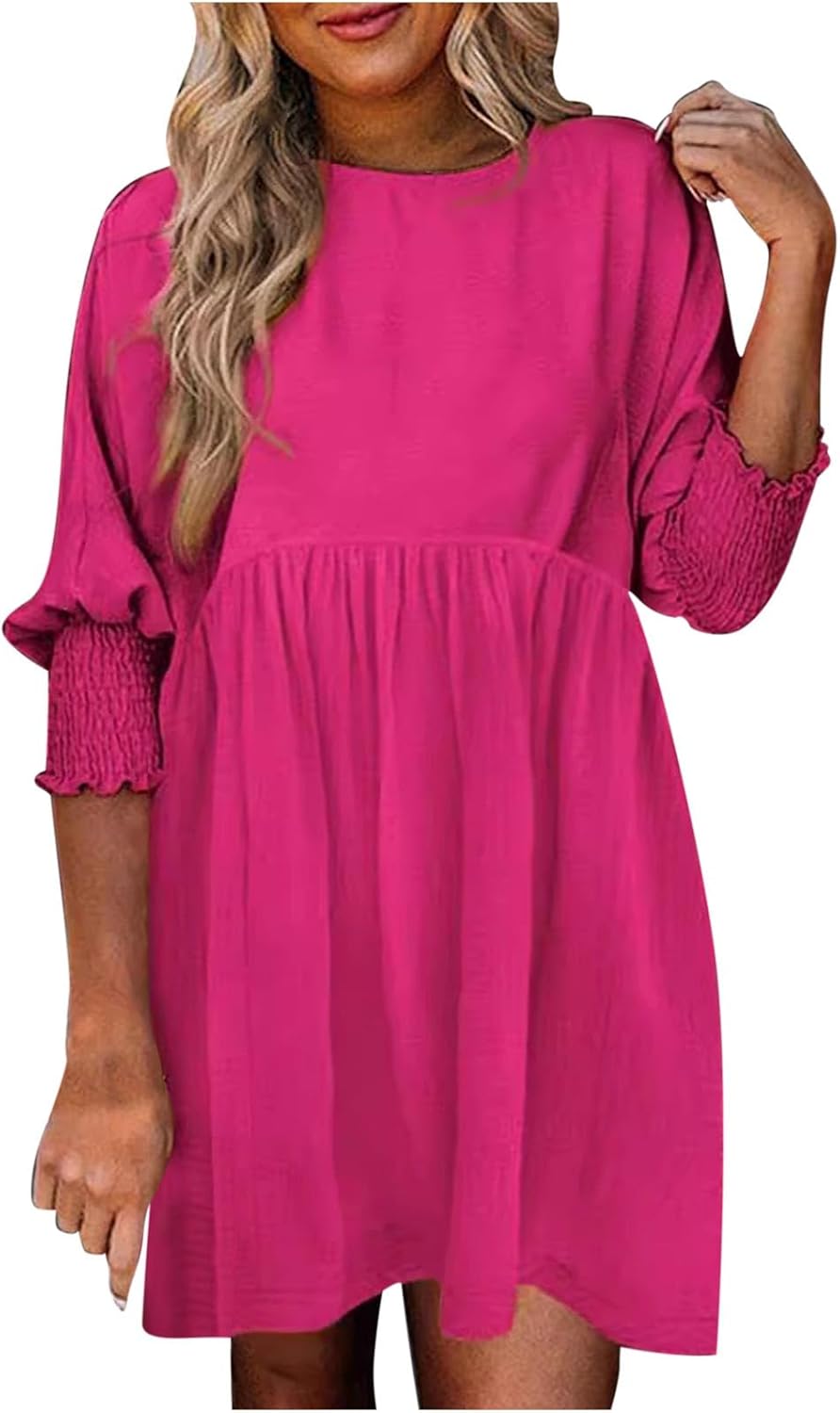 Caprielle | Women's Summer Day Dress with Ruched Design and Adjustable Straps