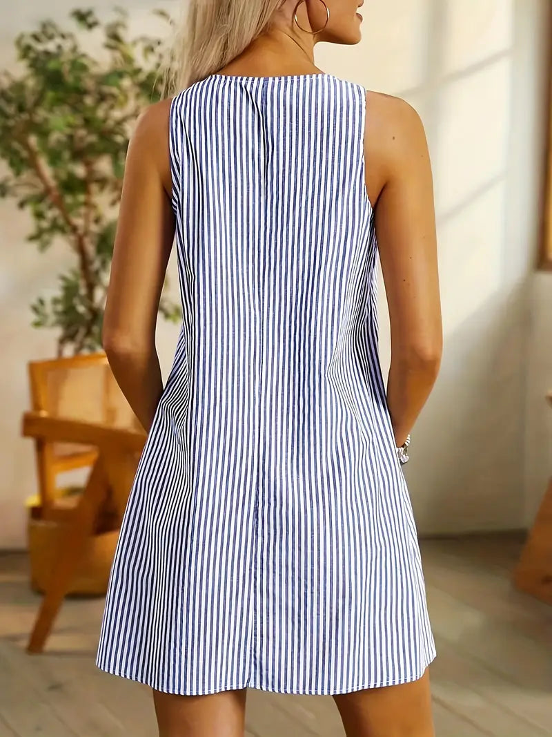 Beth | Stylish Striped Summer Dress with Pockets