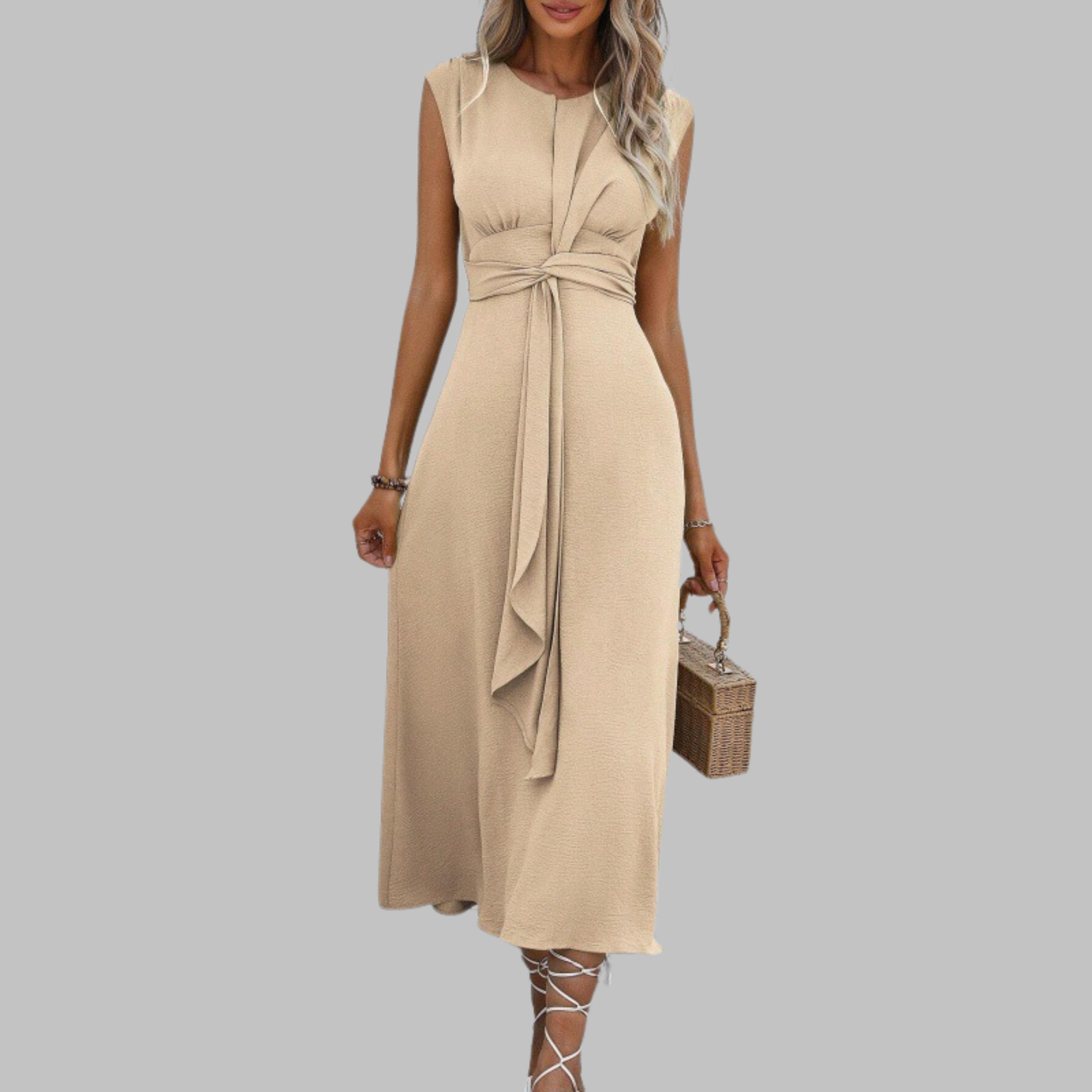Claire | Women's Sleeveless Round Neck Maxi Dress with Flowing Design and Versatile Style