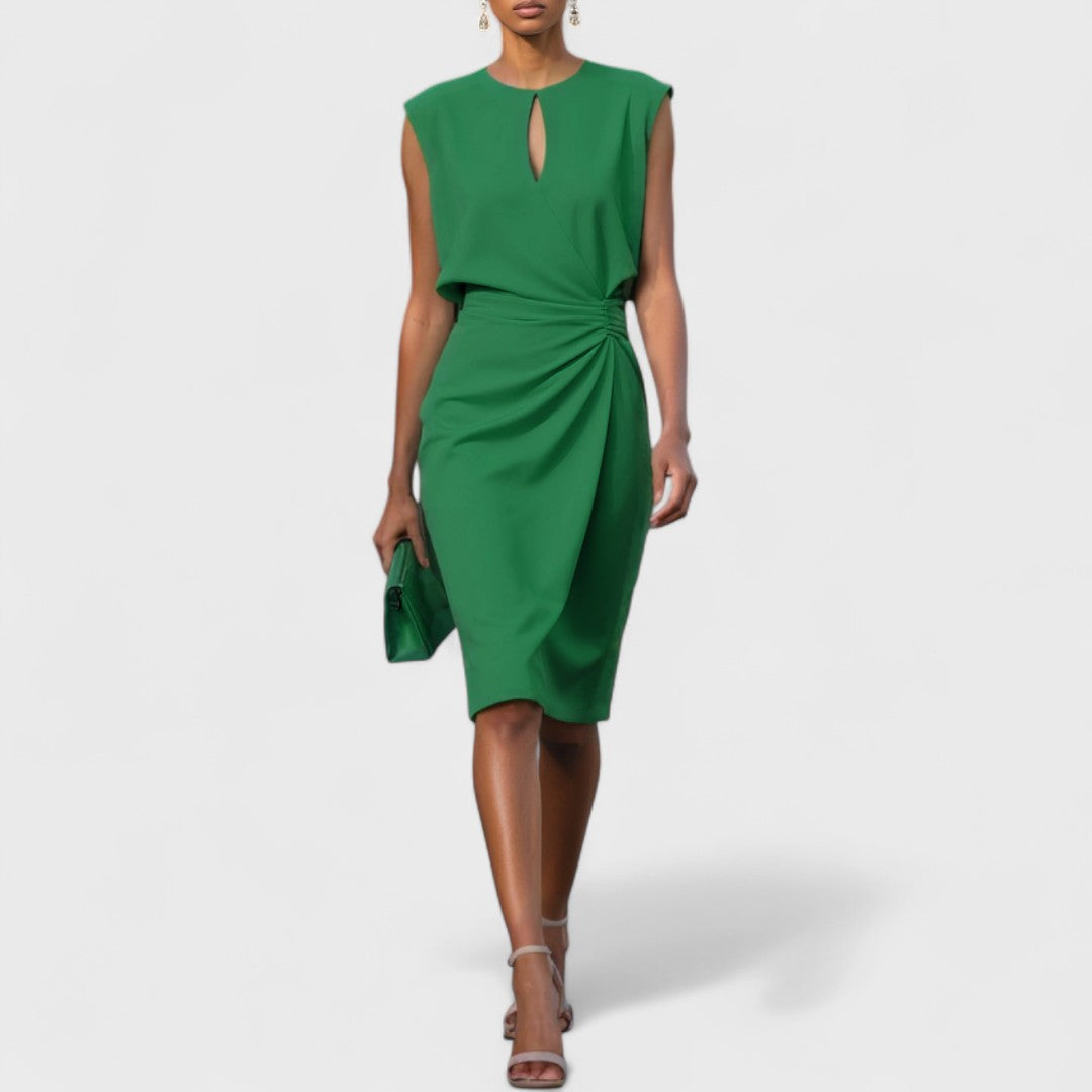 Brynn | Women's Midi Dress with Side Slit and Fitted Design