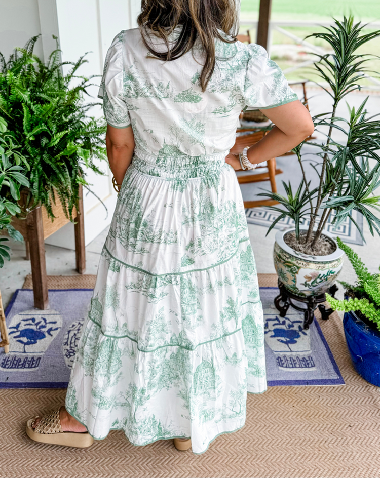 Felicity | Classic Toile Maxi Dress