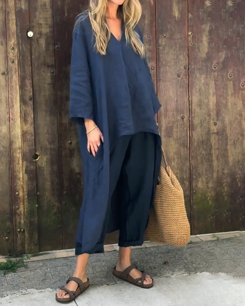 Alessandra | Women's Casual Summer Set with Lightweight Top and Matching Bottoms