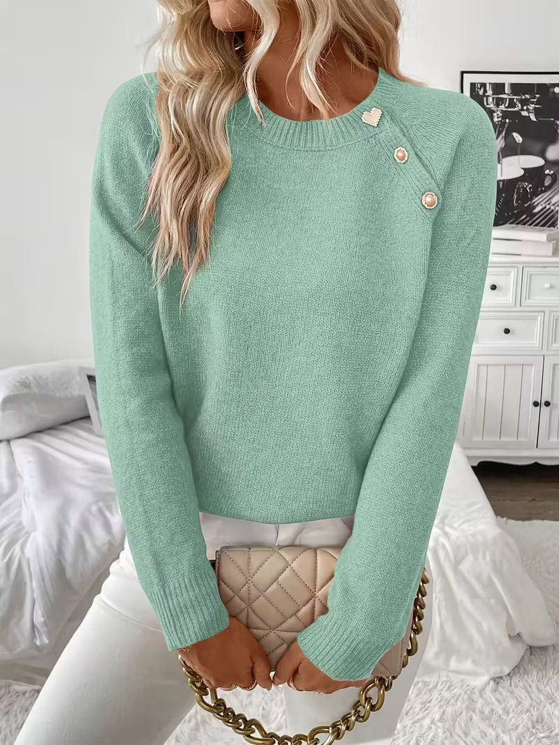 Hilarina | Long Sleeve Knitted Sweater