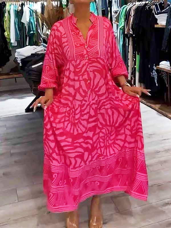 Fiorabelle | Women's V Neck Flowy Dress with Loose Fit and Tummy Control