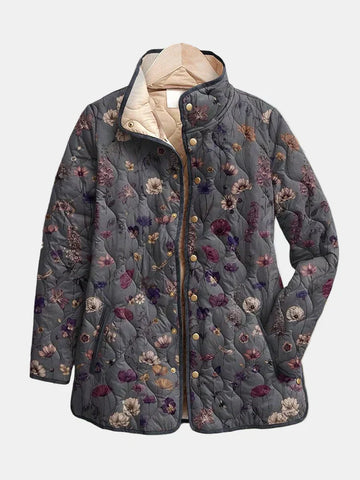 Georgia | Retro Floral Quilted Jacket