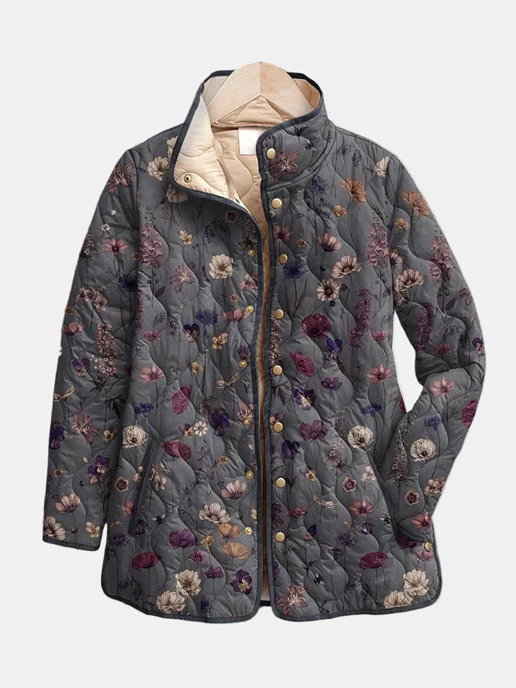 Georgia | Retro Floral Quilted Jacket