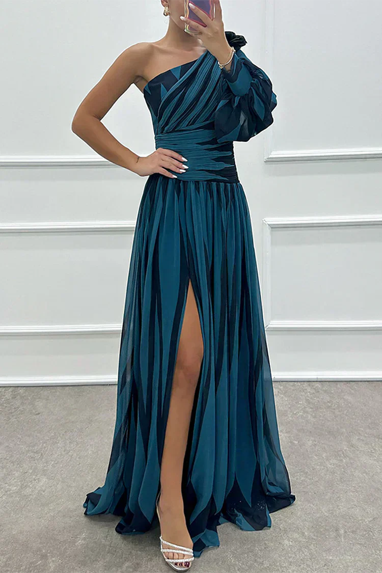 Elaria | Women's Asymmetric Maxi Dress with One Shoulder Design and Elegant Style