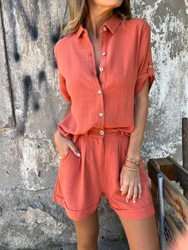 Ellery | Women's Summer Shorts and Top Set with Breathable Fabric and Relaxed Fit