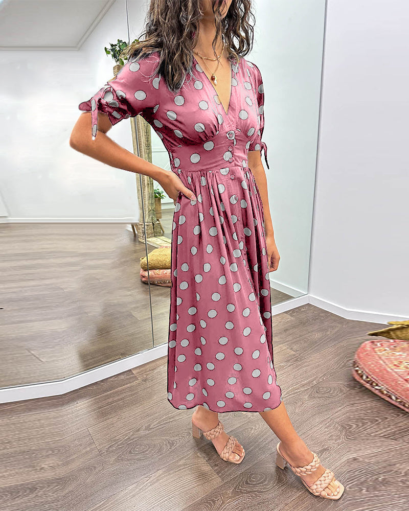 Daisy | Women's Polka Dot Dress with Flattering Fit and Classic Design