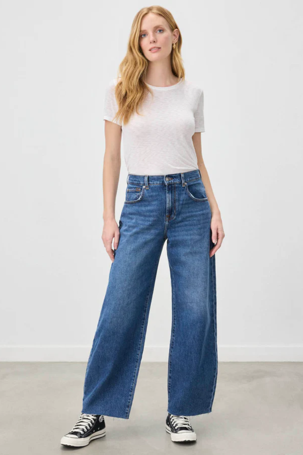 Zoe Slub Crew Neck Tee - White