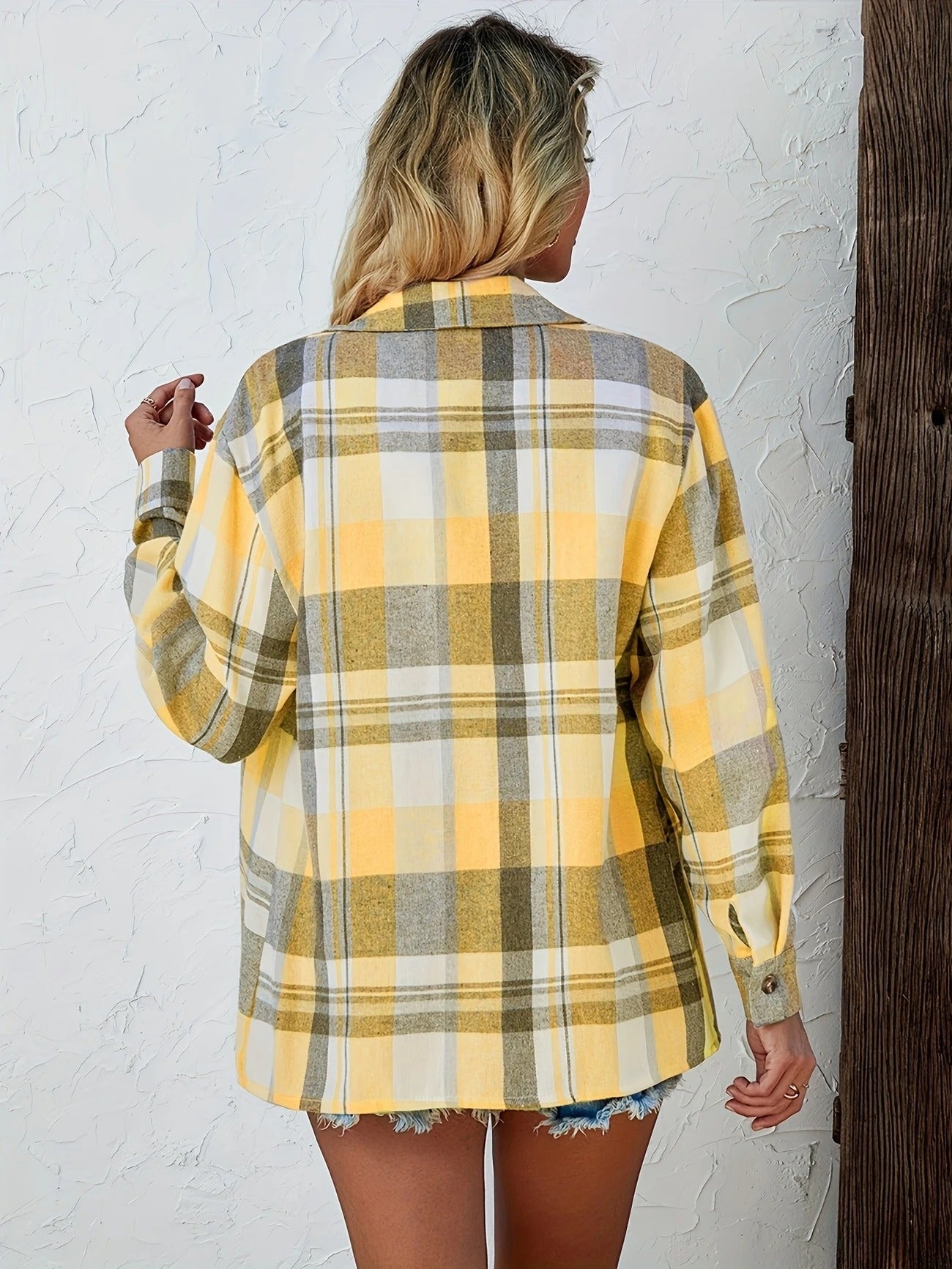 Harper | Women's Oversized Plaid Flannel Button-Down Shirt