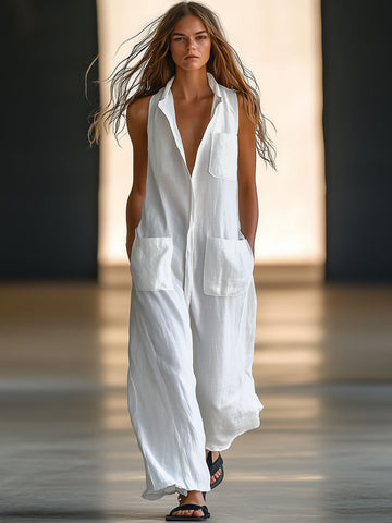 Emily | Women's Casual Retro Sleeveless Jumpsuit