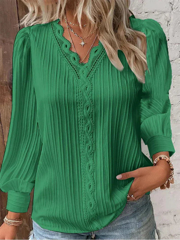 Aurelia | Blouse with Chiffon and Lace Accents