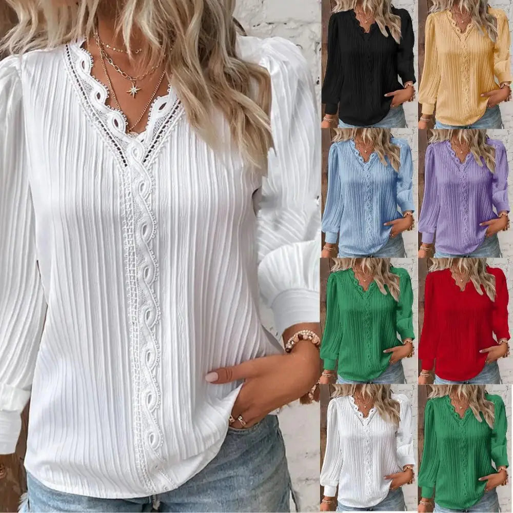 Aurelia | Blouse with Chiffon and Lace Accents