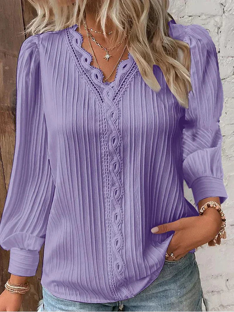 Aurelia | Blouse with Chiffon and Lace Accents
