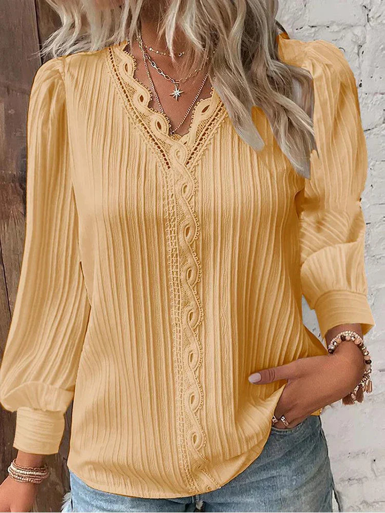 Aurelia | Blouse with Chiffon and Lace Accents