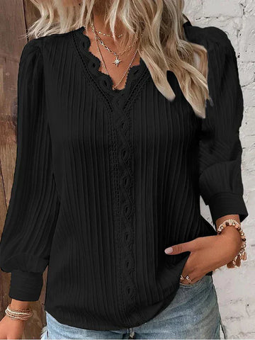 Aurelia | Blouse with Chiffon and Lace Accents