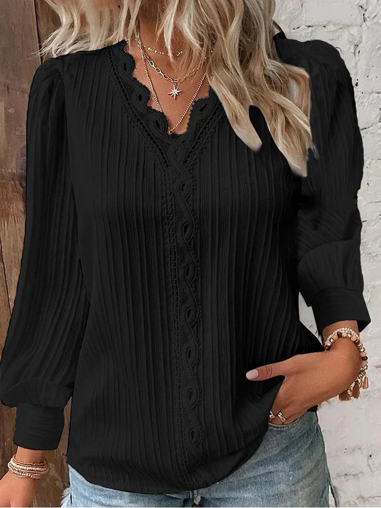 Aurelia | Blouse with Chiffon and Lace Accents